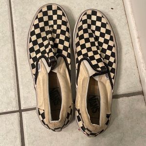 checkered vans. used.